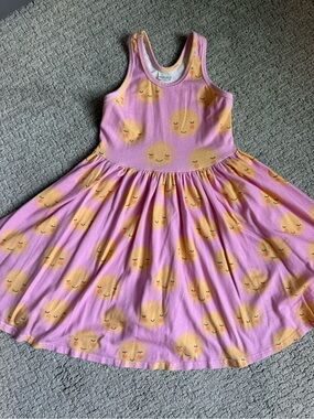 Vivie and Ash  Happy Sun Knit Twirl Dress Pink Yellow Size 7